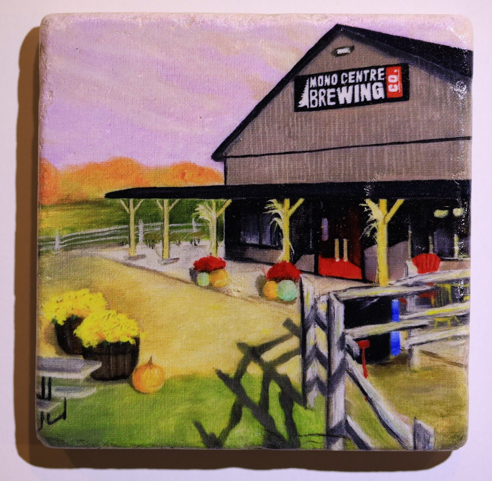 Stone Coaster with Mono Center Brewing Co.