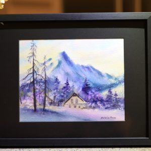 "Chalet in the Alps" Watercolour