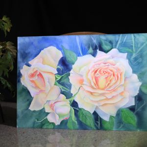 "Blushing Roses" Watercolour