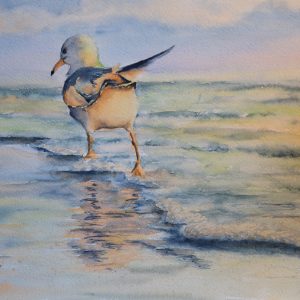 "Self Reflection" original nature watercolour painting, unframed