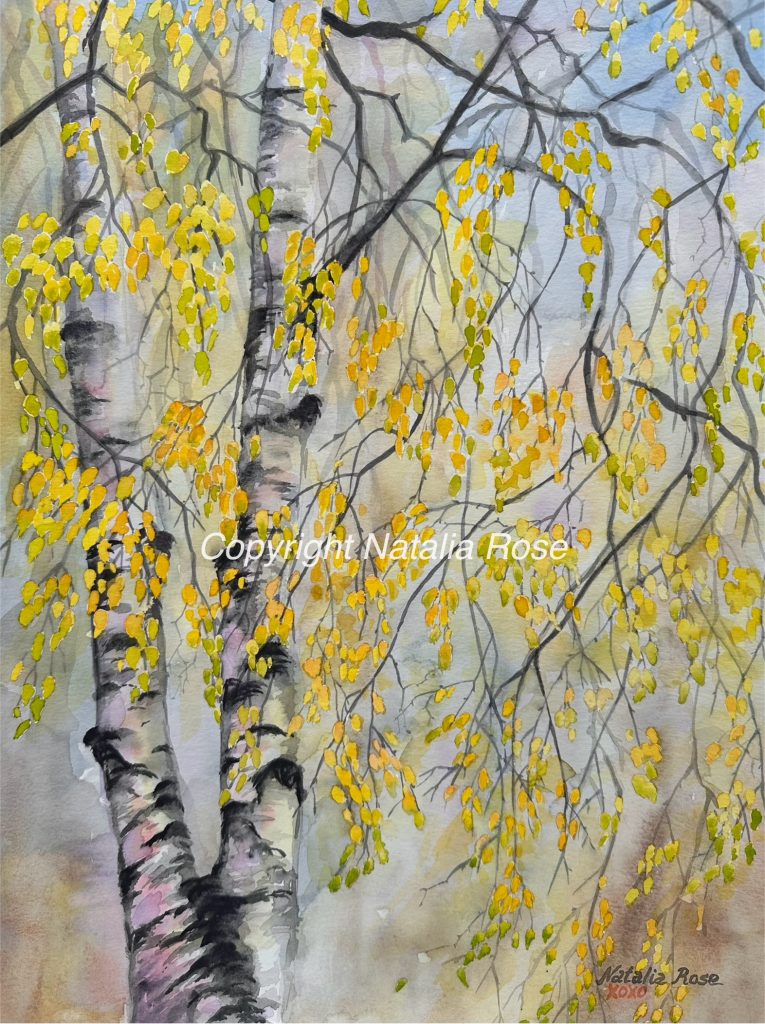 Watercolour painting by Canadian Artist Natalia Rose