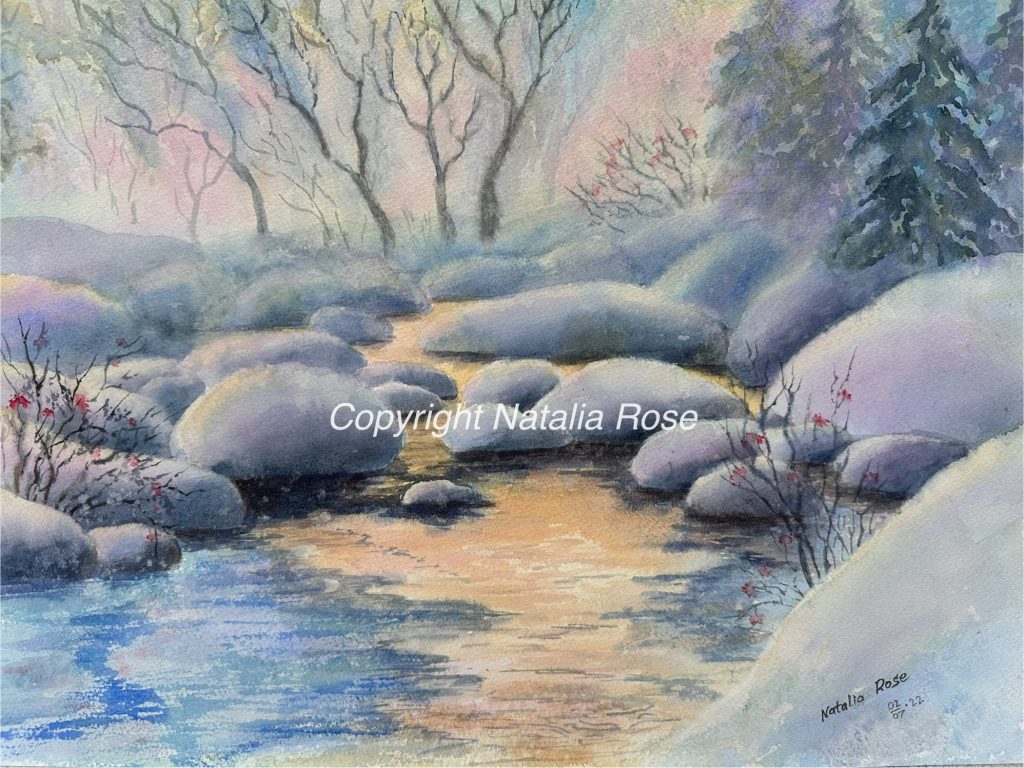 Watercolour painting by Canadian Artist Natalia Rose