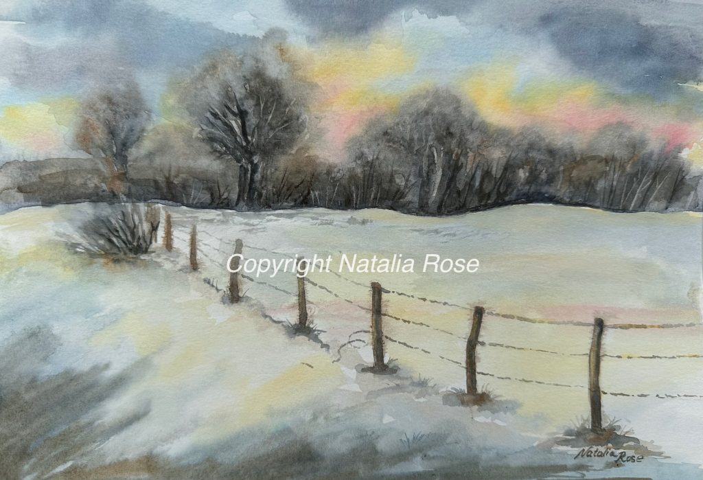 Watercolour painting by Canadian Artist Natalia Rose