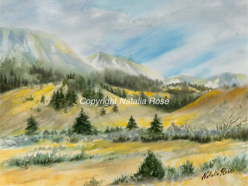 Watercolour painting by Canadian Artist Natalia Rose