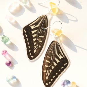 Earrings - Handmade Sterling Silver with real Butterfly Wings