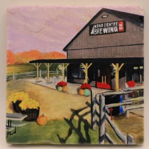 Natural Stone Coaster with Mono Brewery